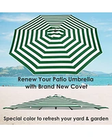 8 Ft Patio Umbrella Replacement Canopy Market Table Top Sunshade Cover Market