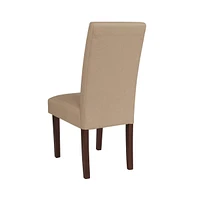 Merrick Lane Ellison Mid-Century Panel Back Parsons Accent Dining Chair - Set Of 4