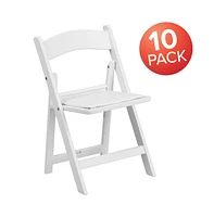 10 Pack Kids Resin Folding Event Party Chair With Vinyl Padded Seat