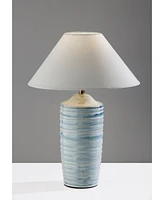 Adesso 25" Ribbed Ceramic Catalina Table Lamp