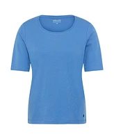 Olsen 100% Cotton Short Sleeve Solid Round Neck T-Shirt