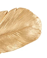 Rosemary Lane Gold Resin Bird Feather Wall Decor, Set of 2 30", 23"W