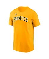 Nike Men's Roberto Clemente Gold Pittsburgh Pirates Fuse Name Number T-Shirt