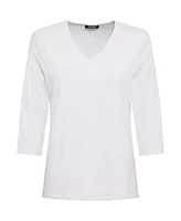 Olsen Women's 3/4 Sleeve V-Neck T-Shirt