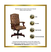 Merrick Lane Versailles High Back Tufted Home Office Chair With Height Adjustment And 360° Swivel