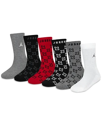 Jordan Big Kids Monogram Essential Crew Socks, Pack of 6