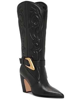 Vince Camuto Women's Biancaa Buckled Cowboy Dress Boots