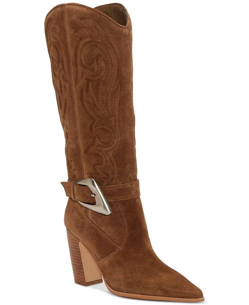 Vince Camuto Women's Biancaa Buckled Cowboy Dress Boots