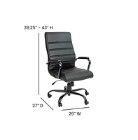 Milano Contemporary High-Back Home Office Chair With Padded Arms