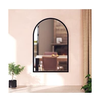 Muriel Arched Metal Framed Wall Mirror For Entryways, Dining Rooms