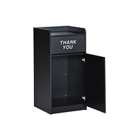 Emma+Oliver Wood Tray Top "Thank You" Restaurant Food Court Receptacle