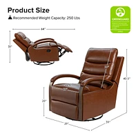 Abraham Wooden Arm Manual Recliner
