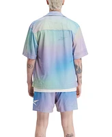 Reebok Men's Classics Dopamine Snap Front Short Sleeve Mesh Shirt
