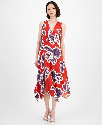 Anne Klein Women's Floral-Print Midi Dress