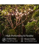 Brightech Ambience Pro 27 ft. Outdoor Solar Led String Lights with Soft White Hue