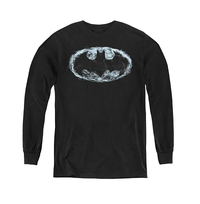 Batman Boys Youth Smoke Signal Long Sleeve Sweatshirts