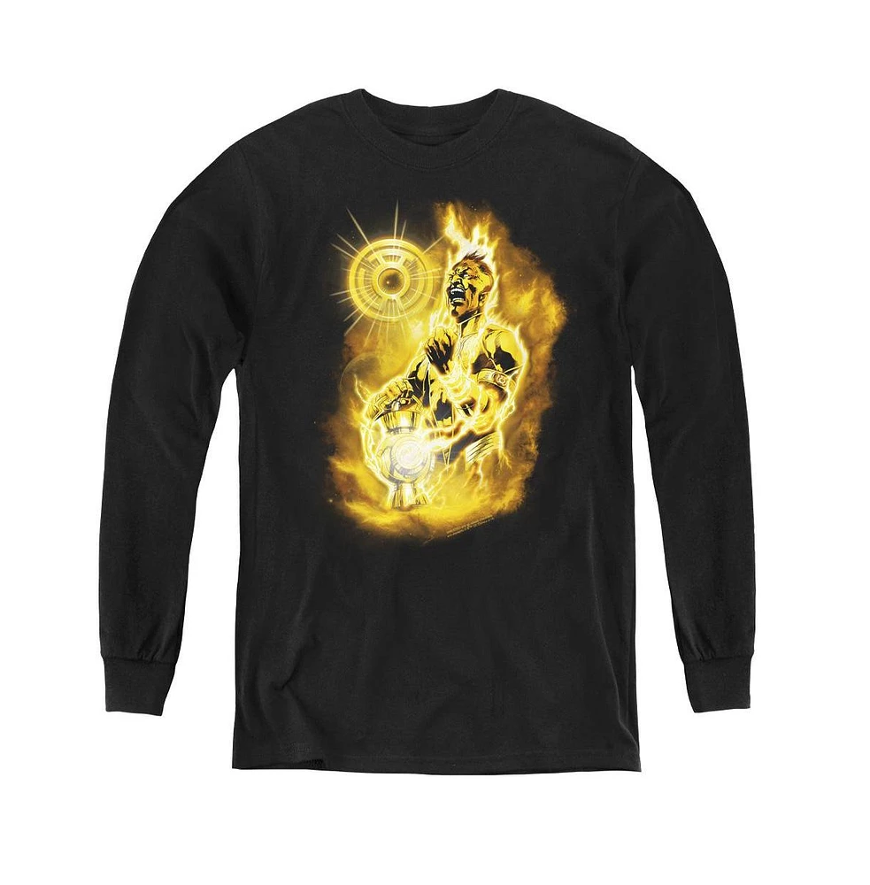 Green Lantern Boys Youth Sinestro Nebula Long Sleeve Sweatshirts