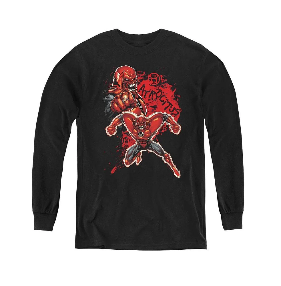 Green Lantern Boys Youth Atrocitus Long Sleeve Sweatshirts