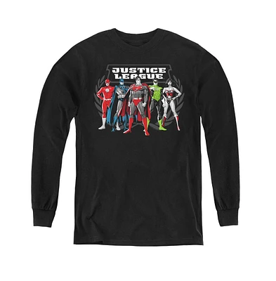Justice League Boys of America Youth The Five Long Sleeve Sweatshirts