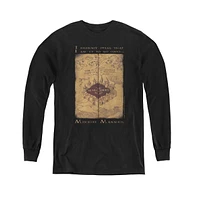 Harry Potter Boys Youth Marauders Map Words Long Sleeve Sweatshirts