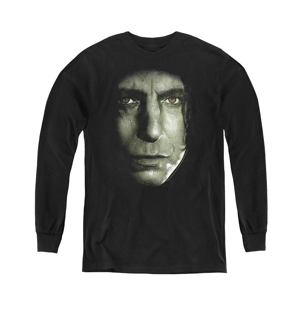 Harry Potter Boys Youth Snape Head Long Sleeve Sweatshirts