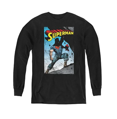 Superman Boys Youth Alternate Long Sleeve Sweatshirts