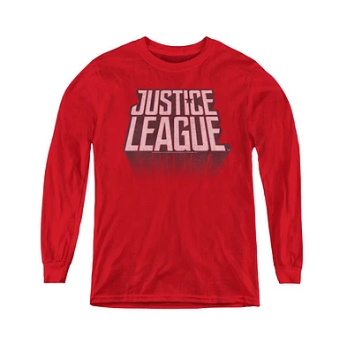 Justice League Boys Movie Youth Distressed Long Sleeve Sweatshirts