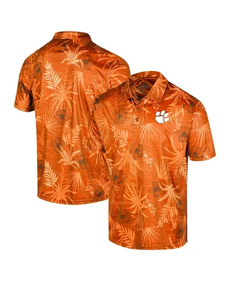 Colosseum Men's Orange Clemson Tigers Big & Tall Palms Polo