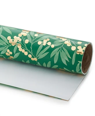 Holiday Lane Green & Red Mistletoe Wrapping Paper, Created for Macy's