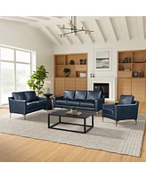 Serta 78"W Faux Leather Francis Sofa