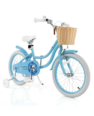 Gymax 16'' Retro Style Kids Bike Bicycle w/ Height Adjustable Handlebar & Seat Pink