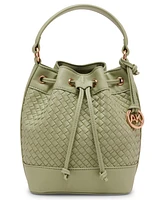 Anne Klein Woven Bucket Crossbody Bag