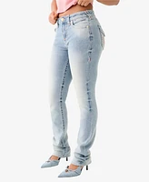 True Religion Women's Billie Flap Super T Straight Jean