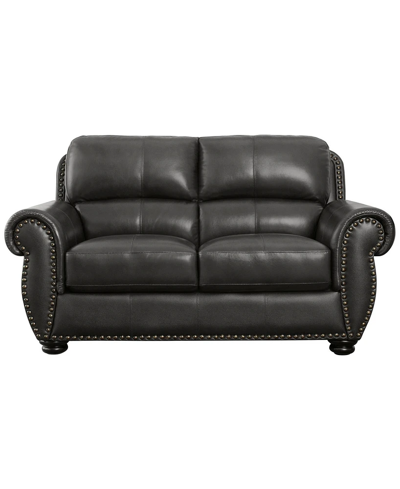 Arther 64" Leather Traditional Loveseat