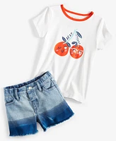 Epic Threads Toddler Girls Fressia Ombre Denim Shorts, Created for Macy's