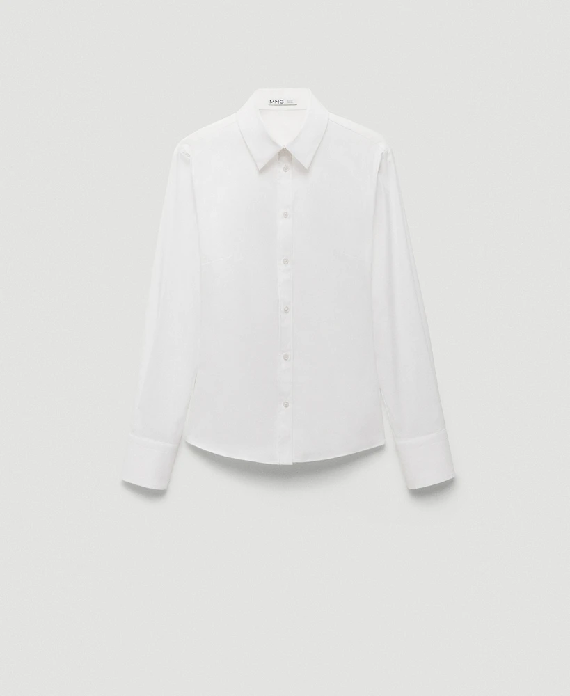 Mango Women's Fitted Cotton Shirt