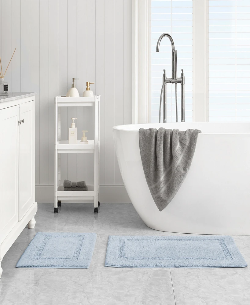 Nautica Peniston Solid Cotton Tufted 2 Piece Bath Rug Set