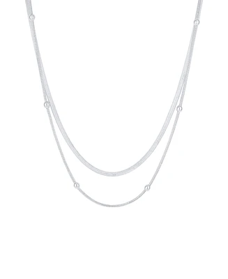 And Now This 18K Gold Plated or Silver Plated Double Layered Necklace