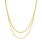 And Now This 18K Gold Plated or Silver Double Layered Necklace