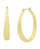 Robert Lee Morris Soho Gold Textured Hoop Earrings