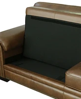 Abbyson Living Harrison 87" Leather Traditional Sofa