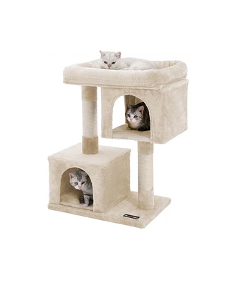 Slickblue Cat Tree With Plush Condos, Sisal-covered Scratching Posts, Furniture For Kittens