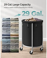 Slickblue 18.5 Gal. Laundry Basket with Wheels