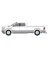 Greenlight Collectibles 1/64 Ram Laramie Dually, Bright White & Billet Silver, Dually