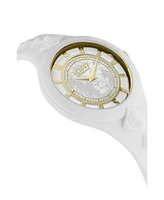 Versus Versace Women's Fire Island Studs Quartz White Silicone Strap 39mm