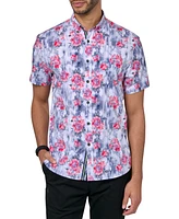 Society of Threads Men's Regular-Fit Non-Iron Performance Stretch Floral Button-Down Shirt