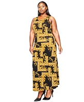 L I V D Plus Size Mariana Sleeveless Maxi Dress