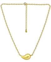 Giani Bernini Teardrop Paperclip Chain 18" Pendant Necklace, Sterling Silver or 18k Gold-plated Silver, Created for Macy's