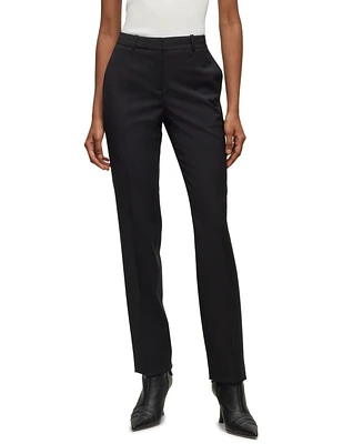 Boss by Hugo Women's Wool Regular-Fit High-Rise Pants