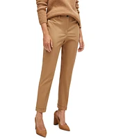 Boss by Hugo Women's Stretch-Cotton Twill Regular-Fit Pants